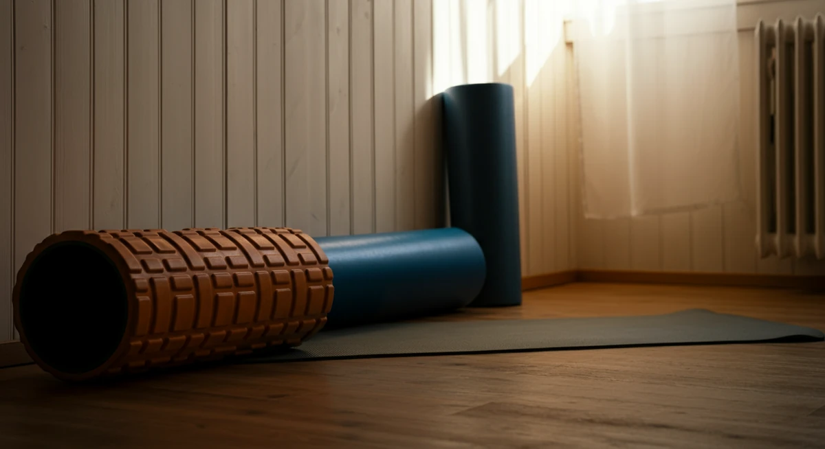 kotipalautuminen vaahtoputkilla bjj-treenin jälkeen