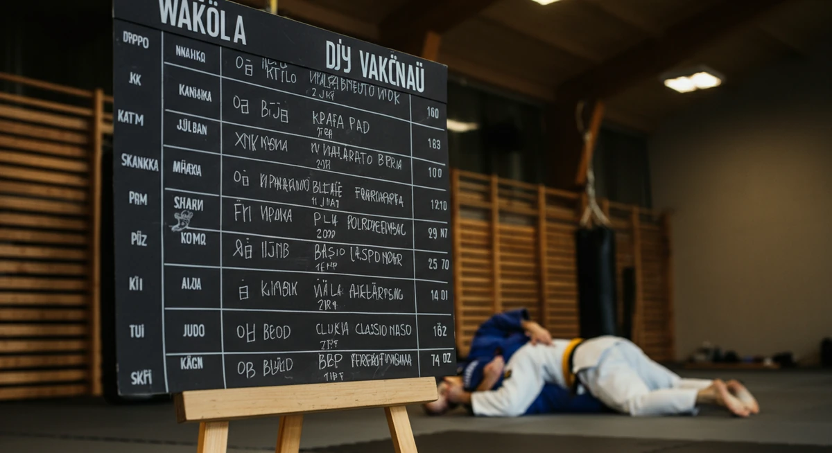 judo ja bjj viikko-ohjelma salilla