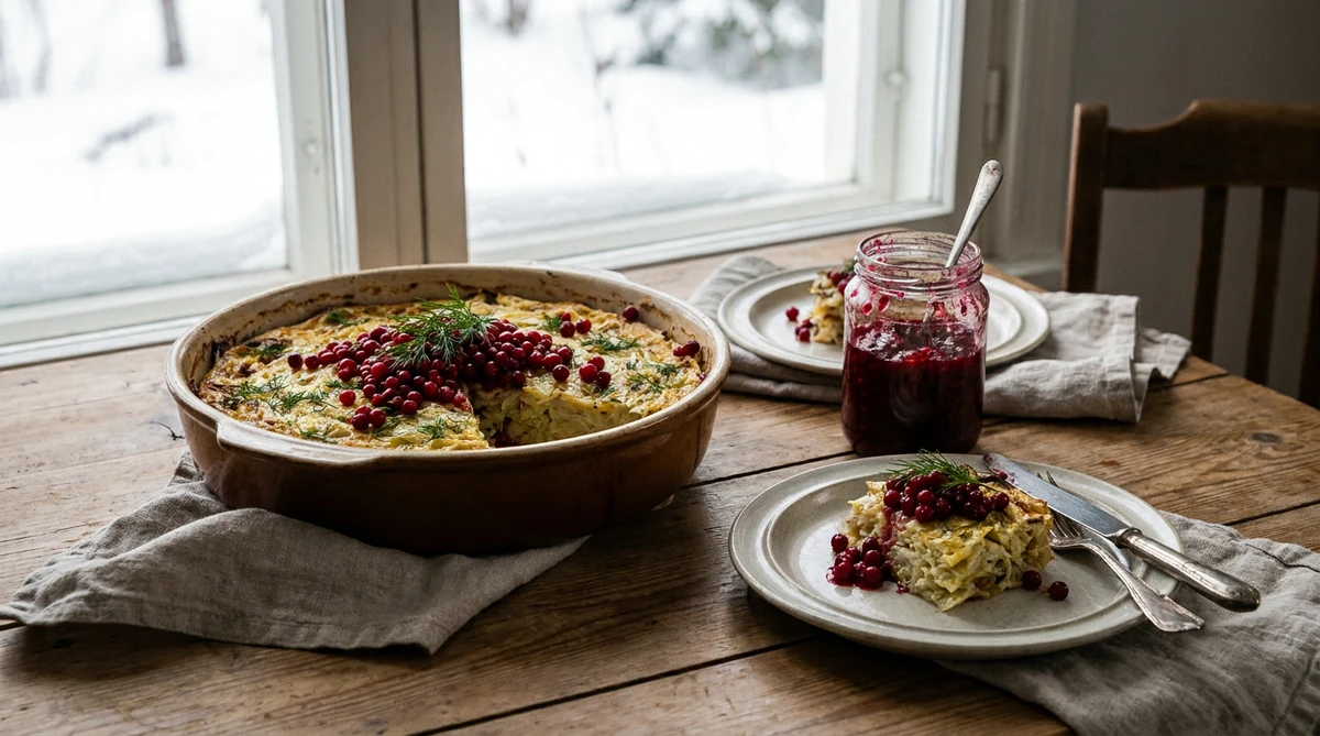 kaalilaatikko resepti tarjoiltuna