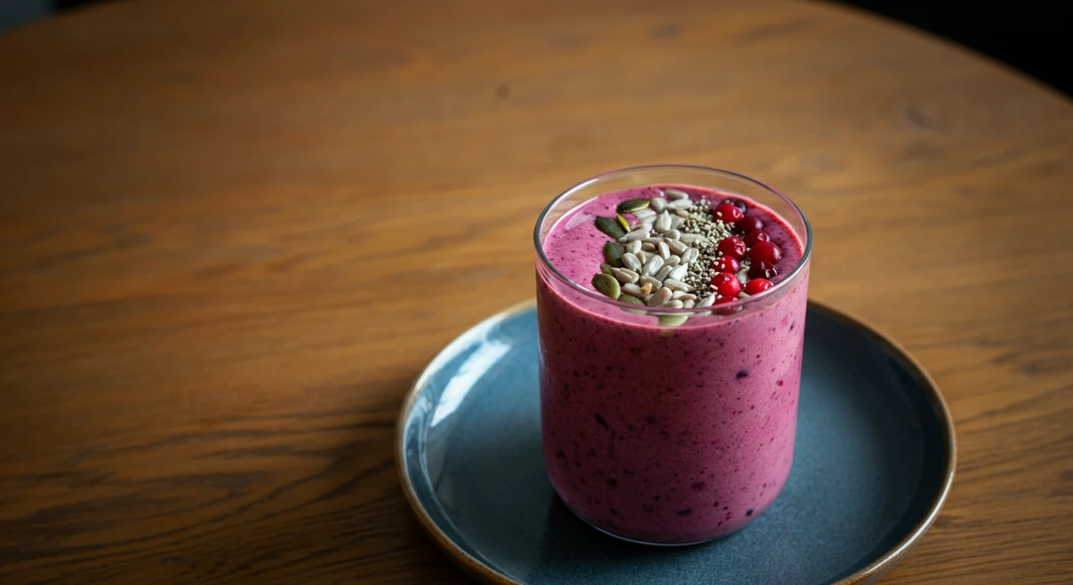 puolukkasmoothie resepti tarjoiltuna