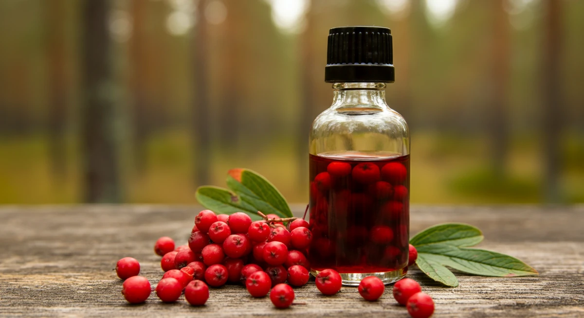 Schisandra-tinktuura ja tuoreita marjoja