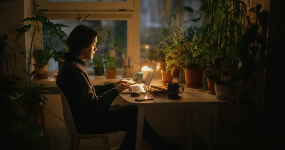 Sosiaalinen jännitys introvertti – suomalainen introverttu työskentelee rauhassa